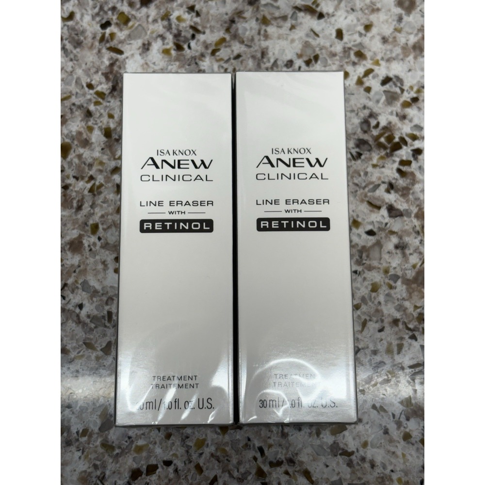 Lot of 2 Isa Knox Anew Clinical Line Eraser with Retinol Treatment 30ml 1 fl oz